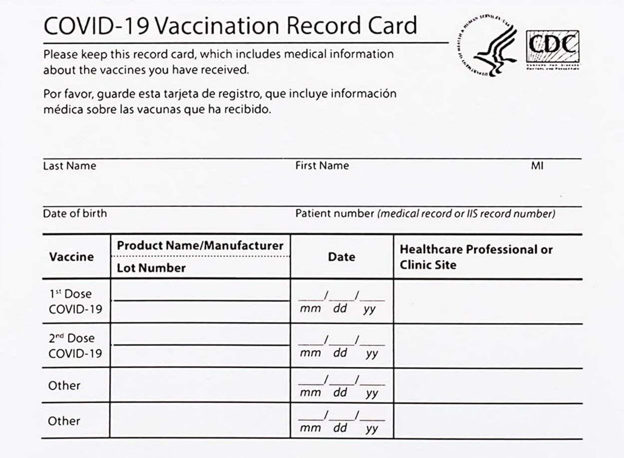 CDC - tarjeta de vacunacion - junio 7 2021